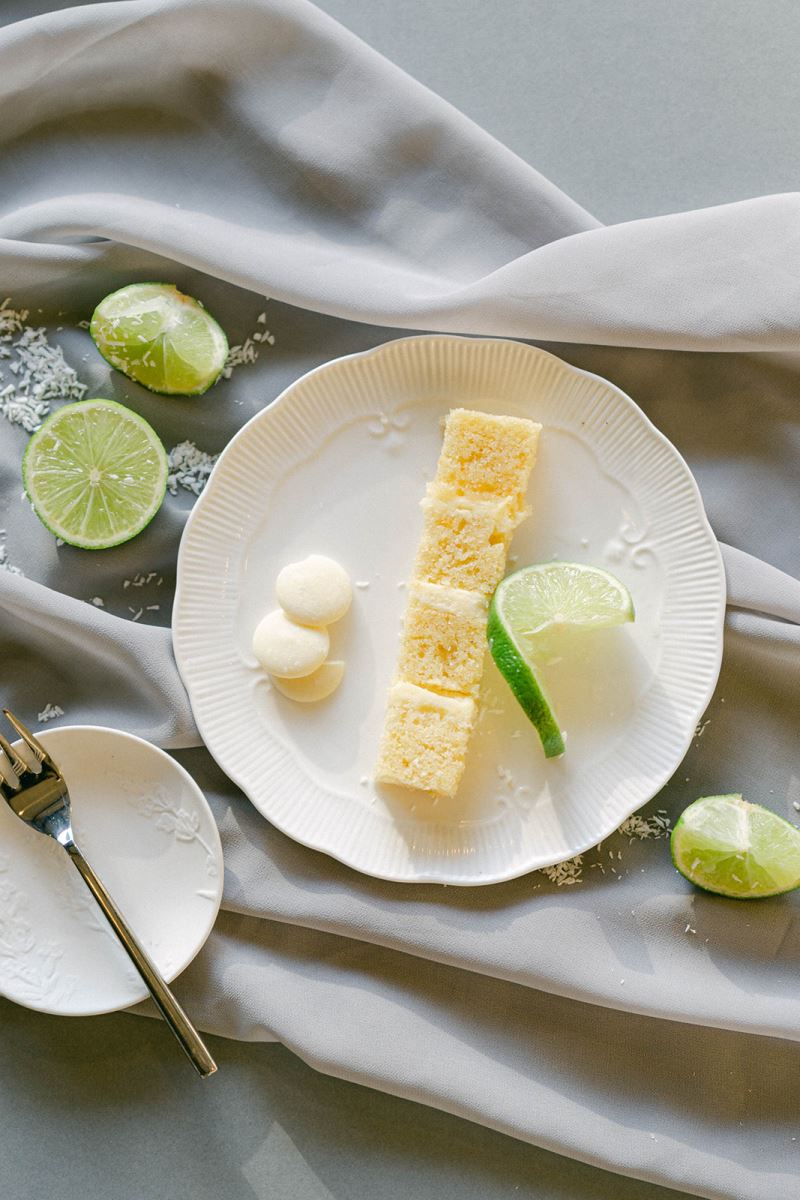 White chocolate coconut and lime cake, coconut and lime wedding cake
